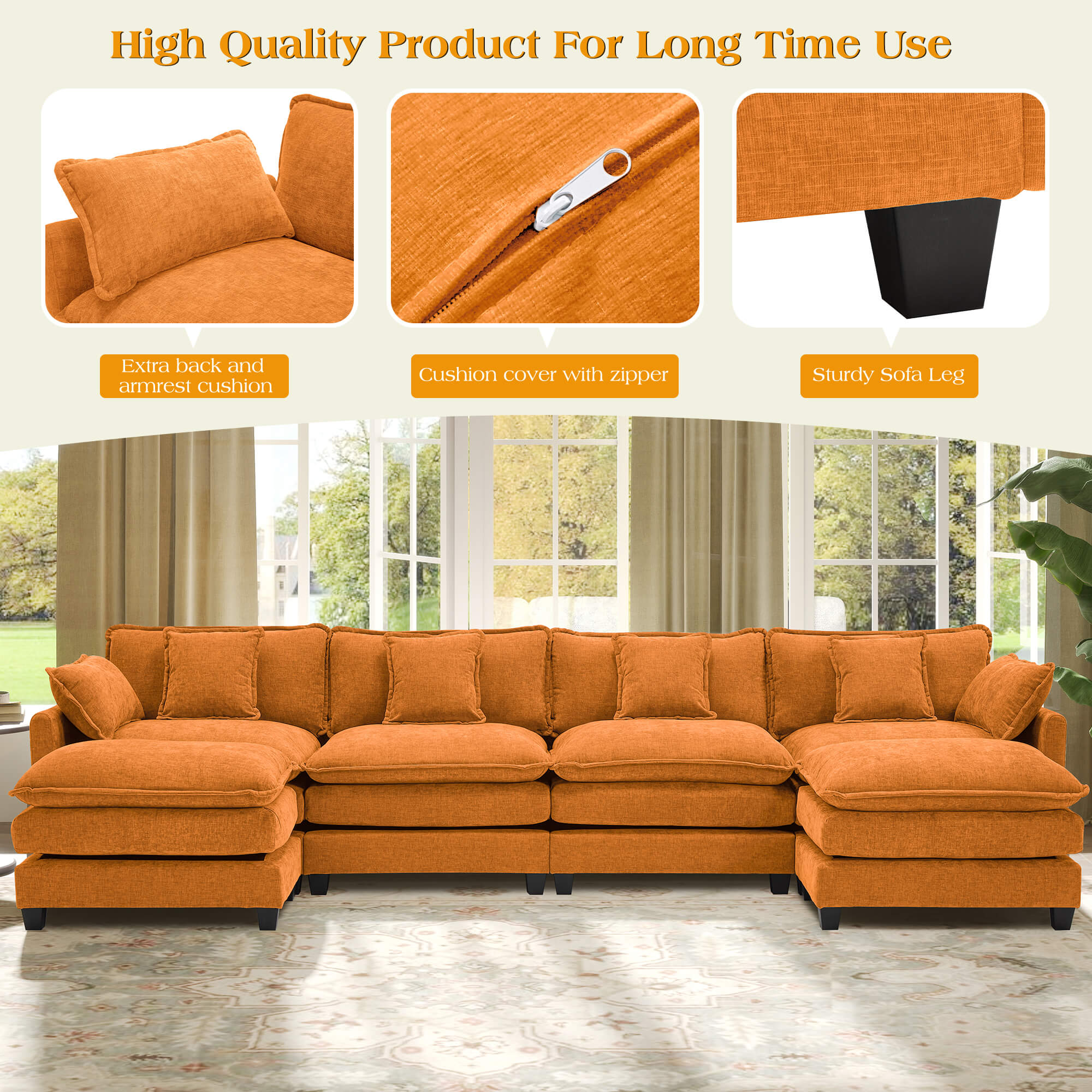 Luxury Thickened Cushion Modular Sofa