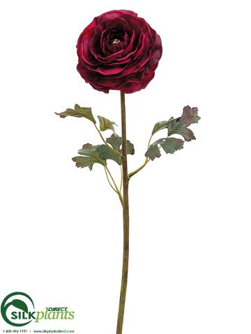 Silk Plants Direct Ranunculus Spray - Red - Pack of 12