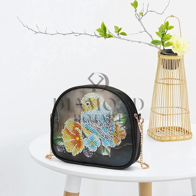 DIY Diamond Painting Leather Bag - Kingfisher