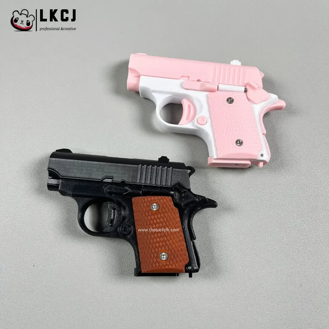 Real 3D Printed Mini 1911 Decompression Model Keychain, Non-launchable