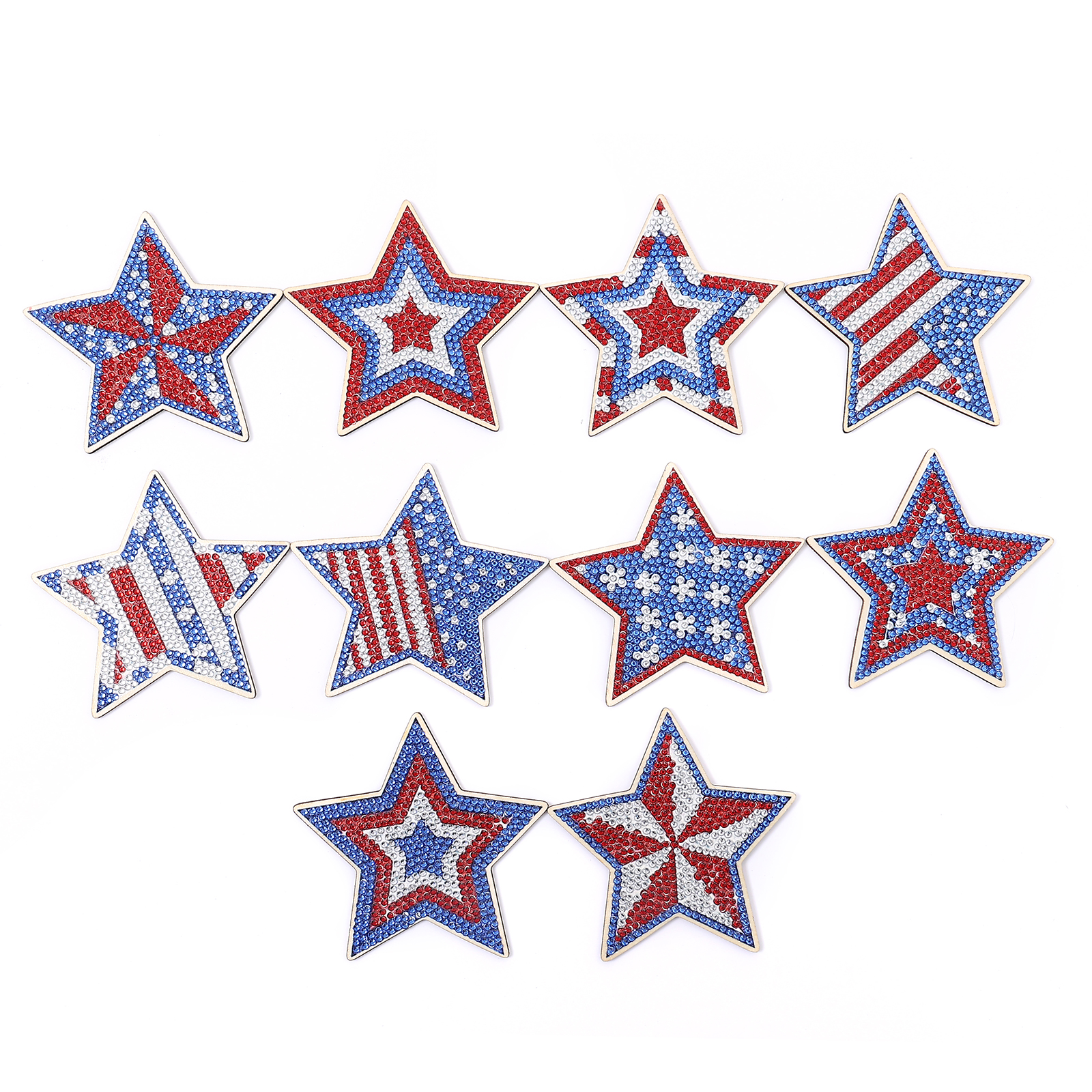 DIY 4th July Independence Day Diamond Painting Coasters