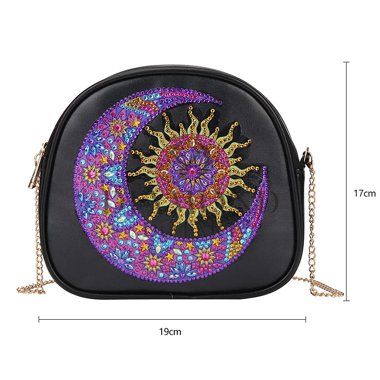 DIY Diamond Painting Leather Bag - Moon