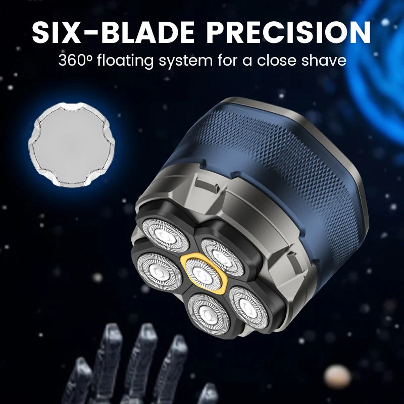 6D Waterproof Head Shaver Kit für Männer mit Glatze