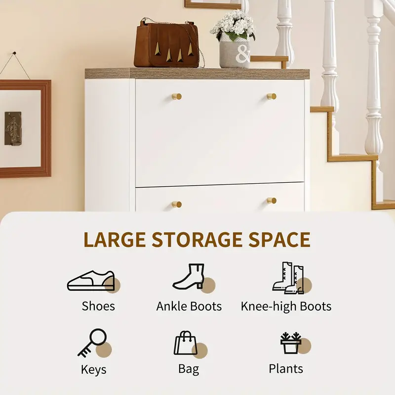 Shoe Cabinet-Drawer Storage Bench