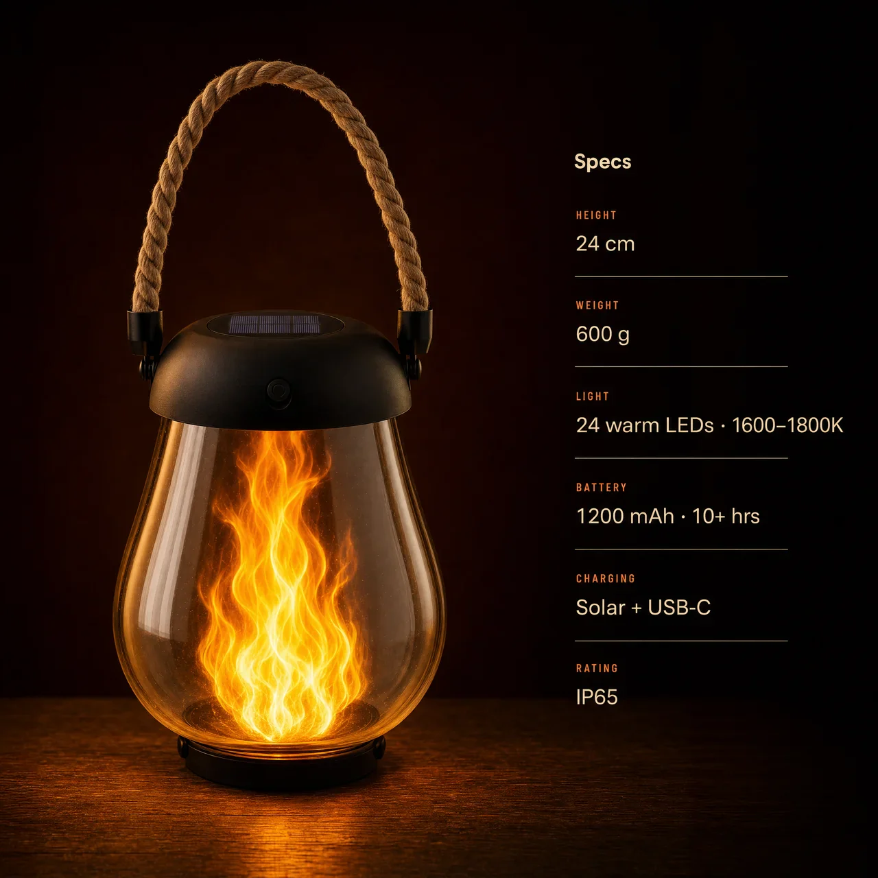Kaliqo™ – Solar Lantern Flame Effect