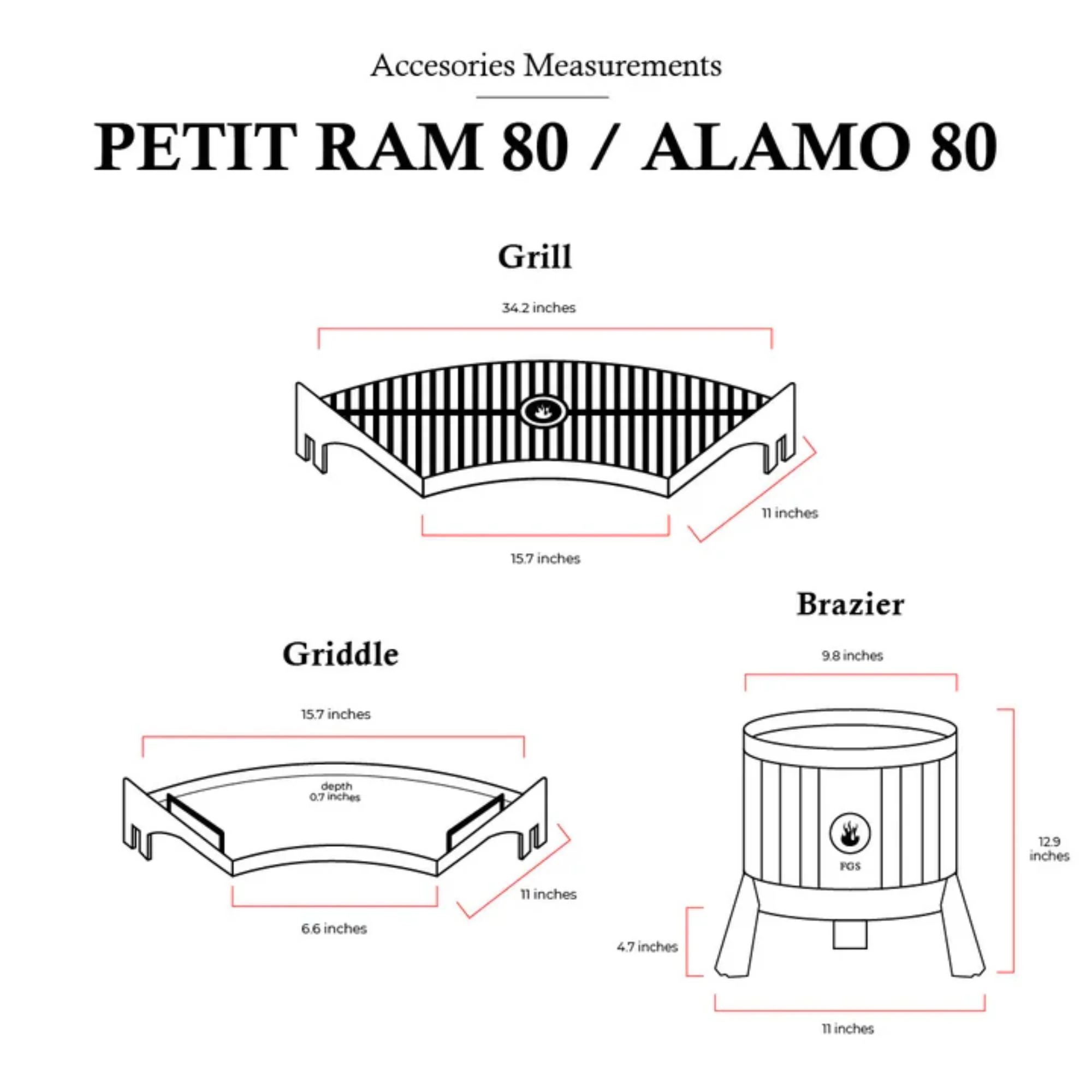 TX Petit Ram 80 Open Fire Argentine Wood and Charcoal Grill