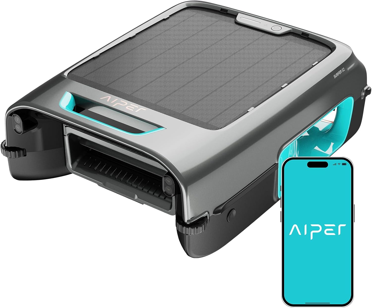 Robotic Solar Pool Skimmer with APP Support, 24/7 Cleaning, Dual Charging Modes, Smart Obstacle Avoidance, Ideal for Most Swimming Pool Types