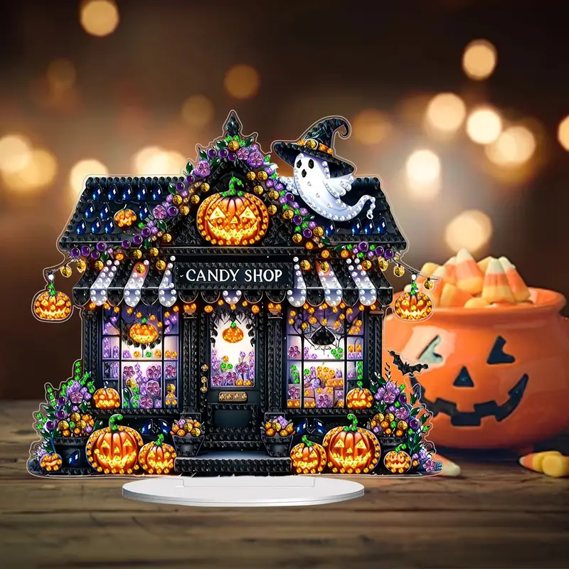 DIY Diamond Painting Desktop Decoration - Halloween Candy Shop