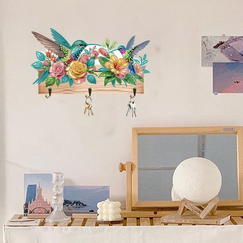 DIY Diamond Painting Hanging Hooks - Hummingbirds