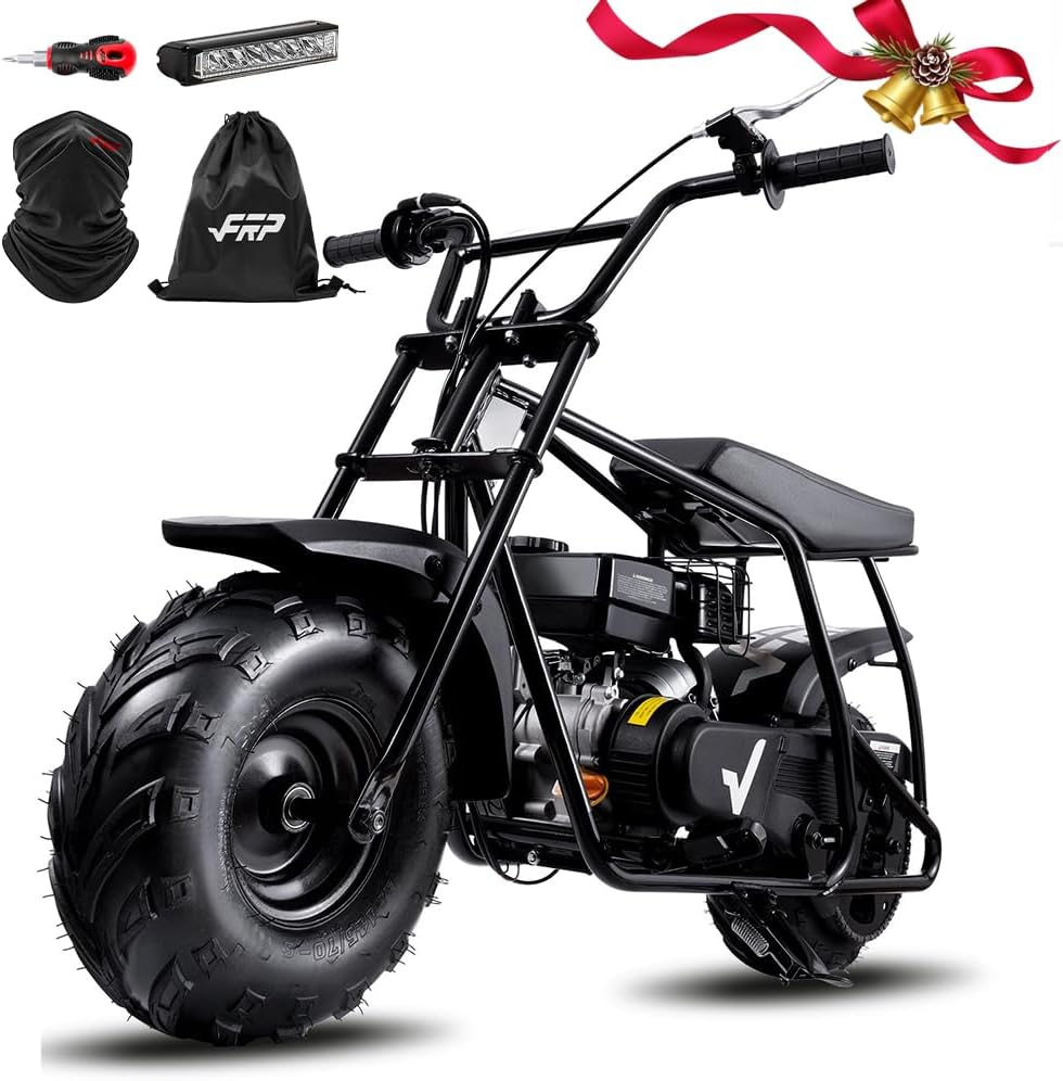 Mini Dirt Bike GMB100, 99 CC Gas Powered Mini Bike 4 Stroke 3HP, Off Road Mini Bikes for Kids and Adult, Trail Bike Up to 28 Mph, Weight Support Up to 220 LBS (Black)