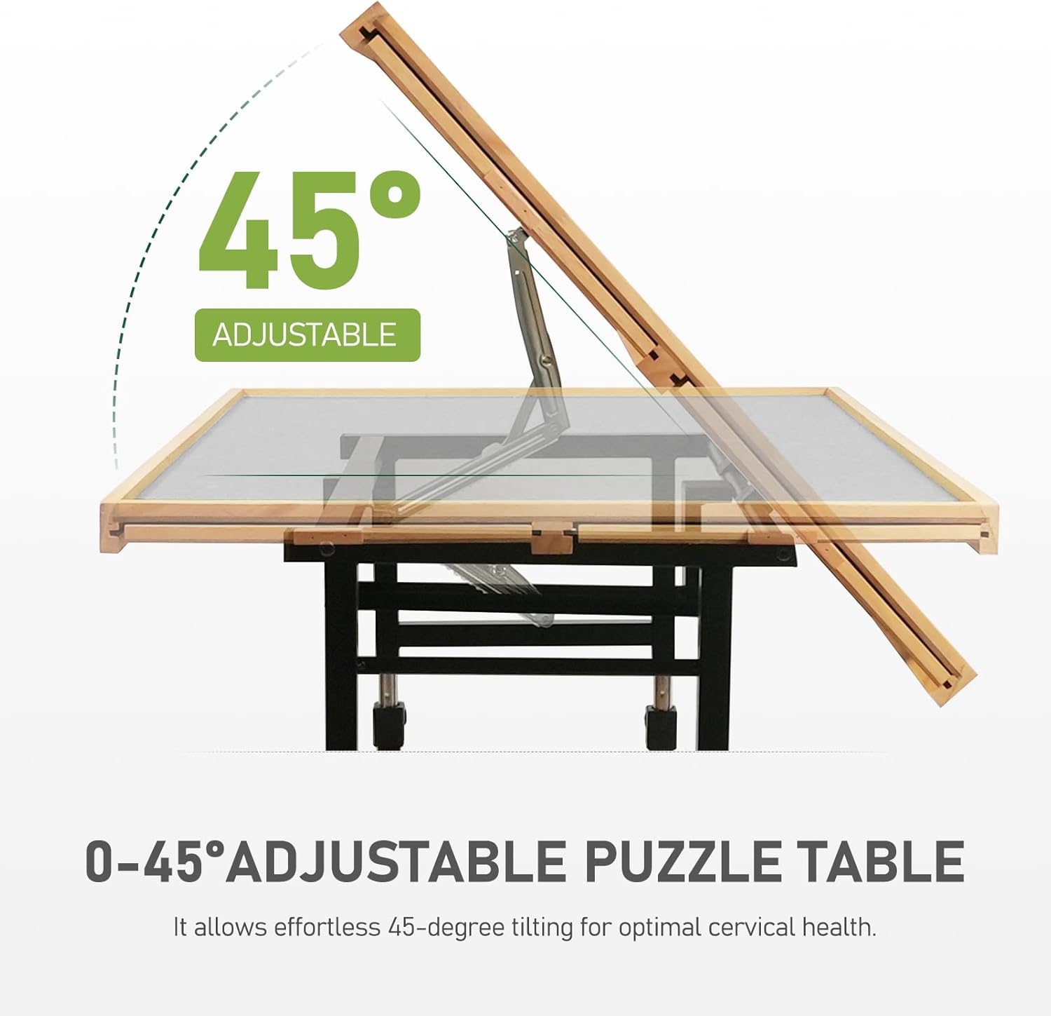 2000 Pieces Puzzle Table with Wheels, with Drawers and Cover, 40.16