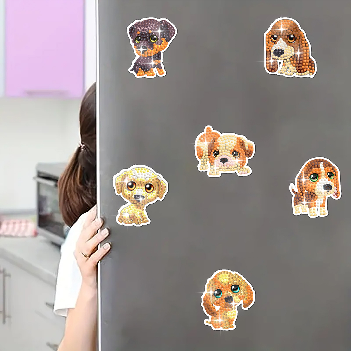 DIY Diamond Painting Fridge Stickers - Dog