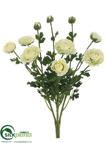 Silk Plants Direct Ranunculus Bush - Burgundy Two Tone - Pack of 6