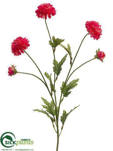 Silk Plants Direct Pompon Mum Spray - Yellow - Pack of 12