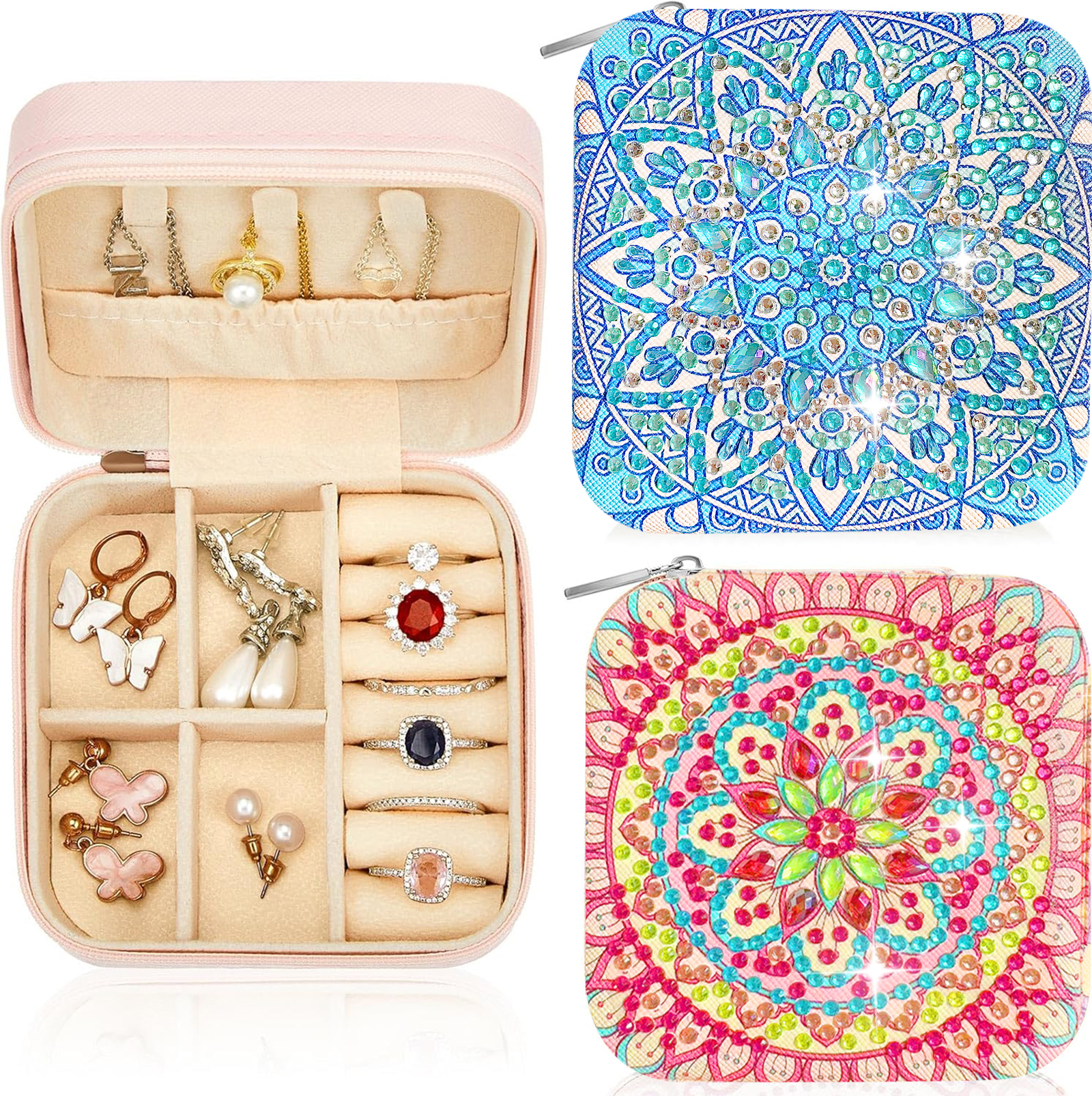 DIY Diamond Painting Cosmetic Bag - Serenity Mandala