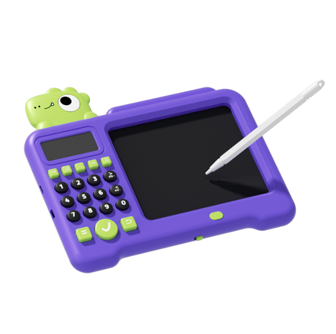 2-in-1 Kids LCD Writing Tablet with Calculator – Auto Math Questions & Drawing Board Toy