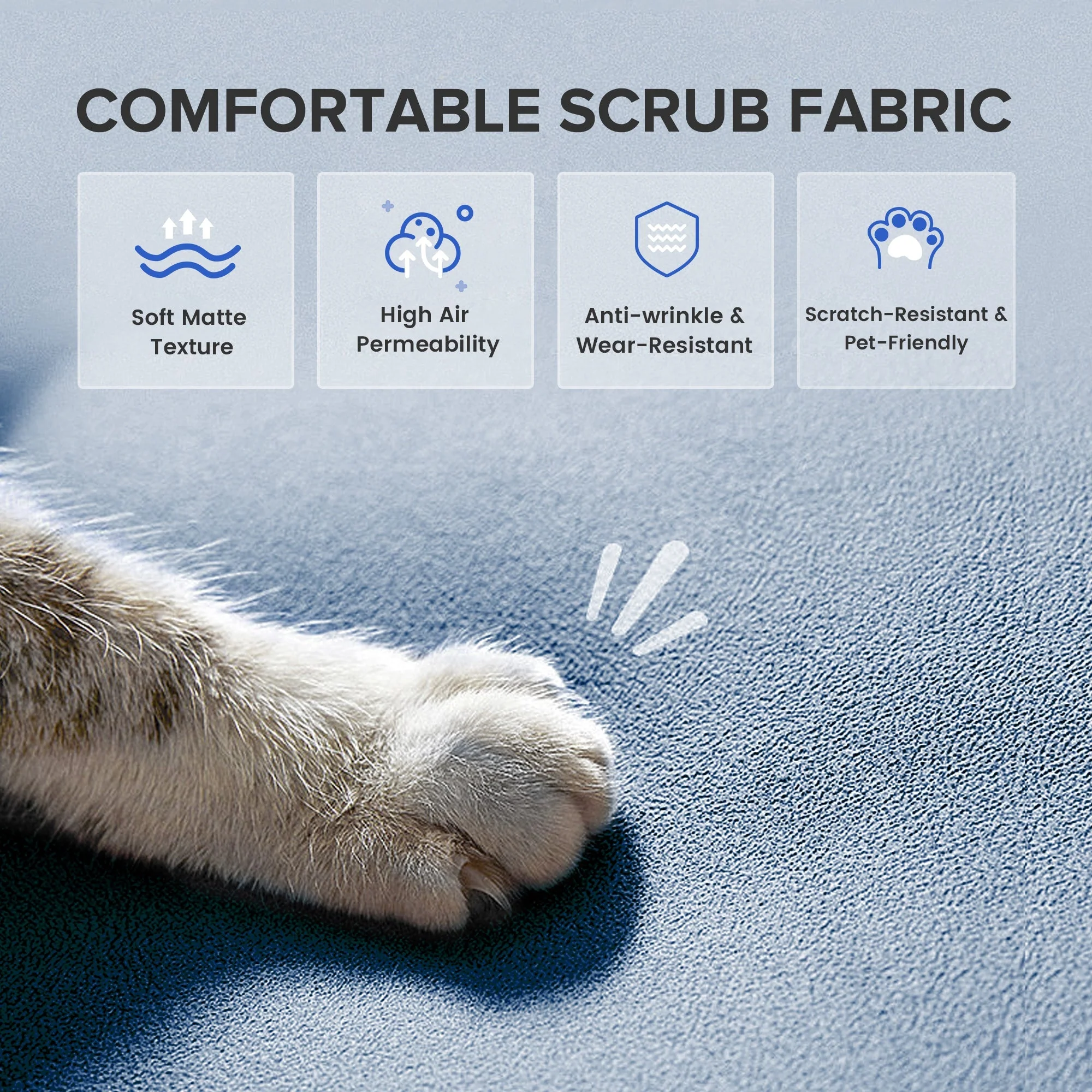 COMHOMA Convertible Ultra-comfortable Futon Sofa Bed with Adjustable Backrest B001