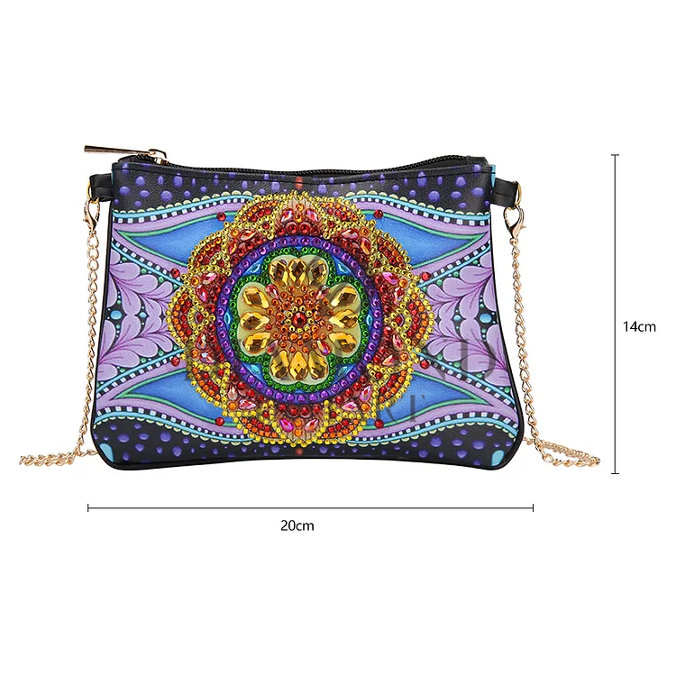 DIY Diamond Painting Leather Bag - Mandarine