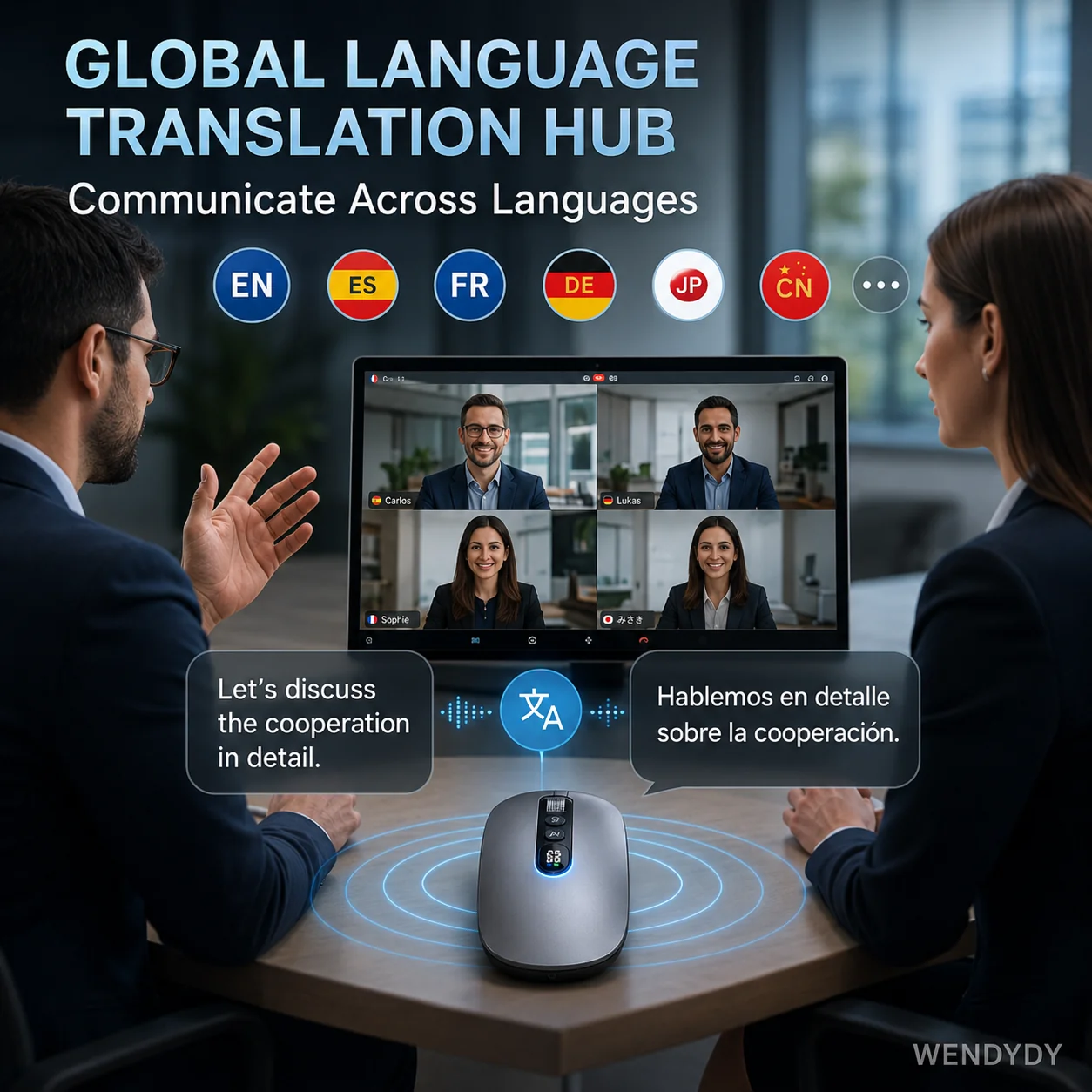 🖱️  AI Smart Voice Wireless Mouse – 1600 Words/Min, Translation Hub, Ergonomic ✨