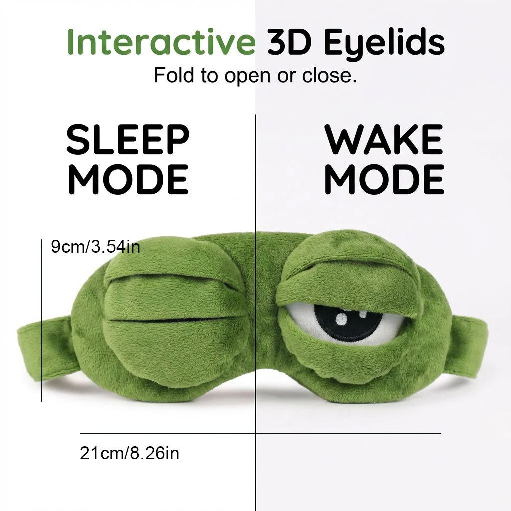 🔥Hot Sale 49% OFF✨ 3D Cute Frog Sleep Mask🐸