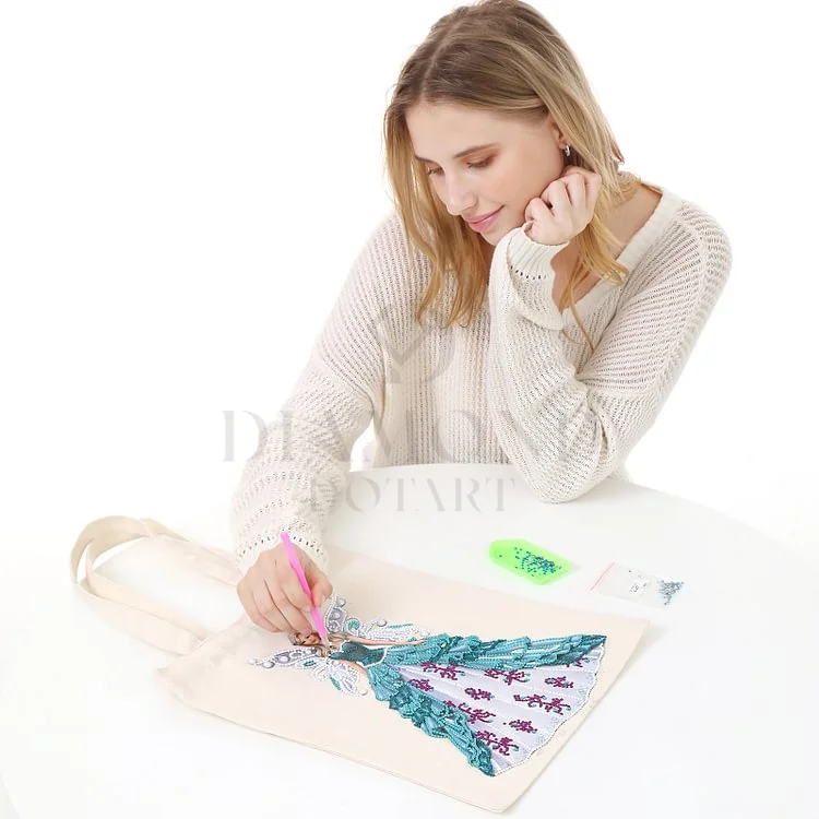DIY Diamond Painting Canvas Tote Bag - Butterfly Princess