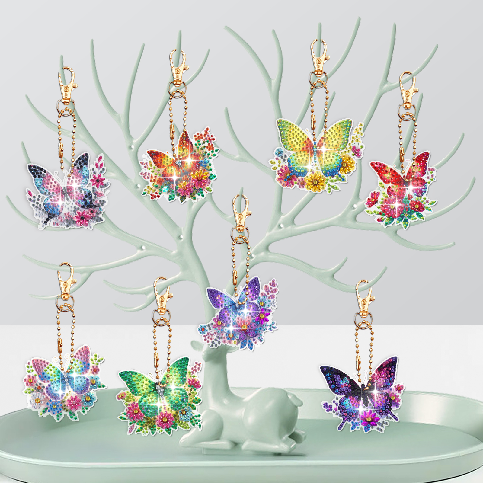 DIY Diamond Painting Keychain - Butterfly
