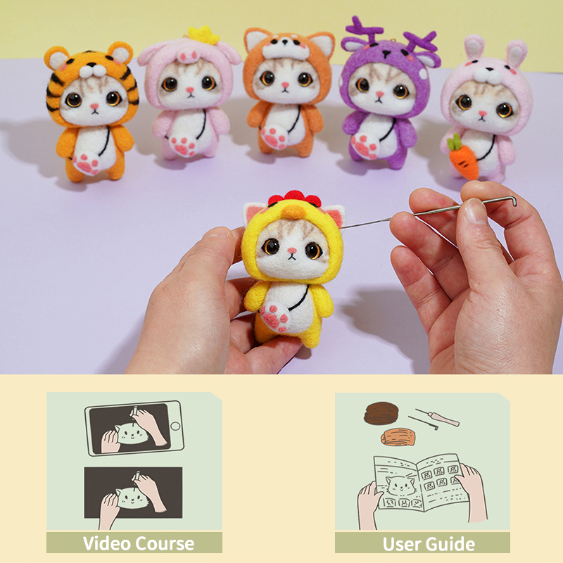 Feltedjoy - Cute Cat Needle Felting Kit - Elk