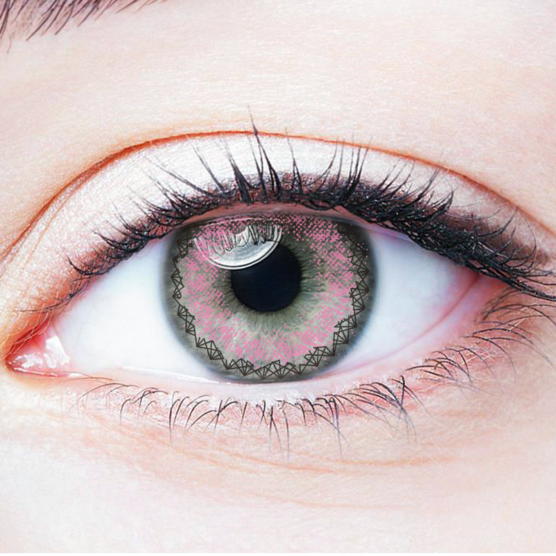 NEBULALENS Muse Pink Yearly Prescription Colored Contact Lenses - NEBULALENS