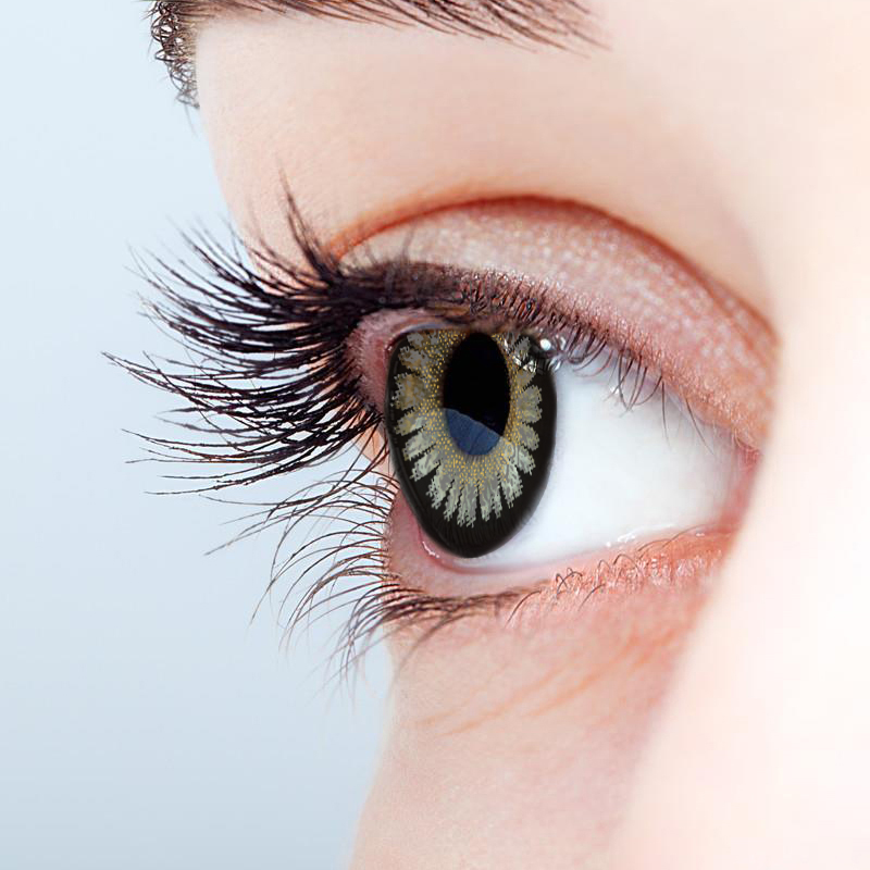 NEBULALENS Cherry Gray Yearly Prescription Colored Contact Lenses - NEBULALENS