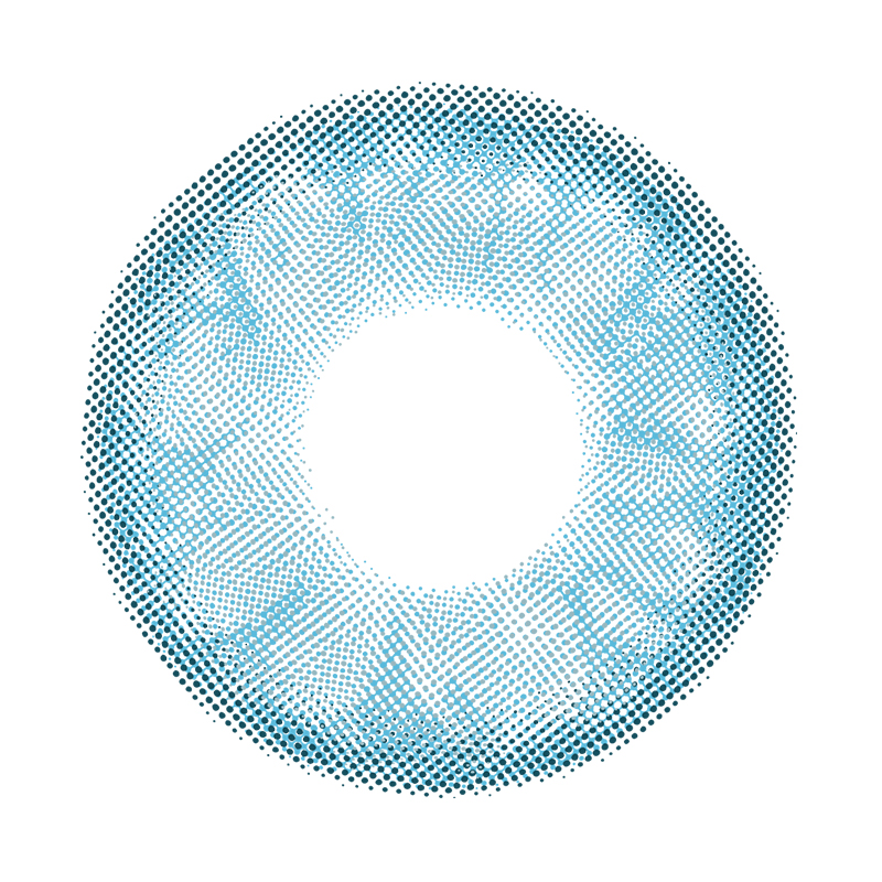 NEBULALENS Emerald Blue Yearly Prescription Colored Contact Lenses - NEBULALENS