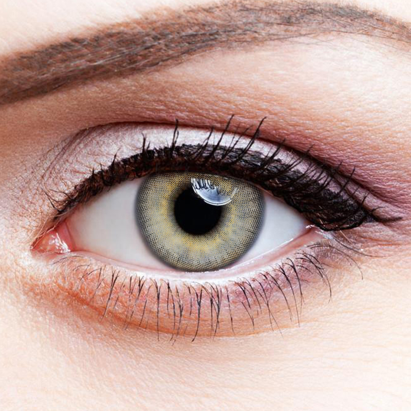 NEBULALENS Ice Dew Ash Yearly Prescription Colored Contact Lenses - NEBULALENS