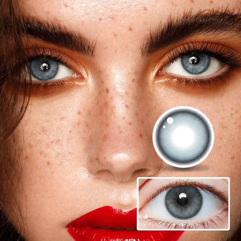 NEBULALENS Dopamine Blue Yearly Colored Contacts - NEBULALENS