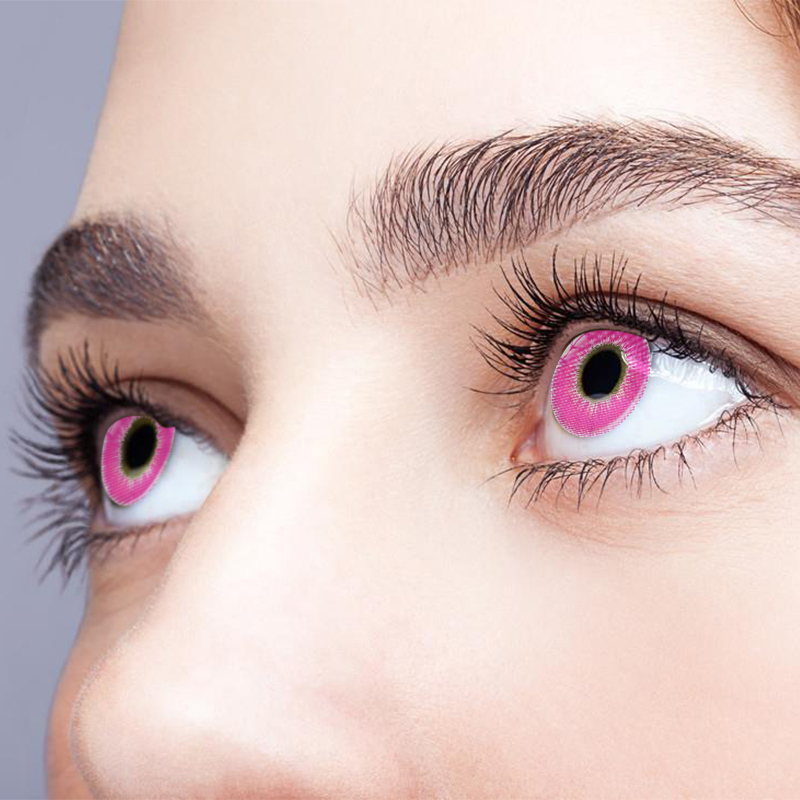NEBULALENS Boundless Fire Eyes Rose Red Colored Contact Lenses - NEBULALENS