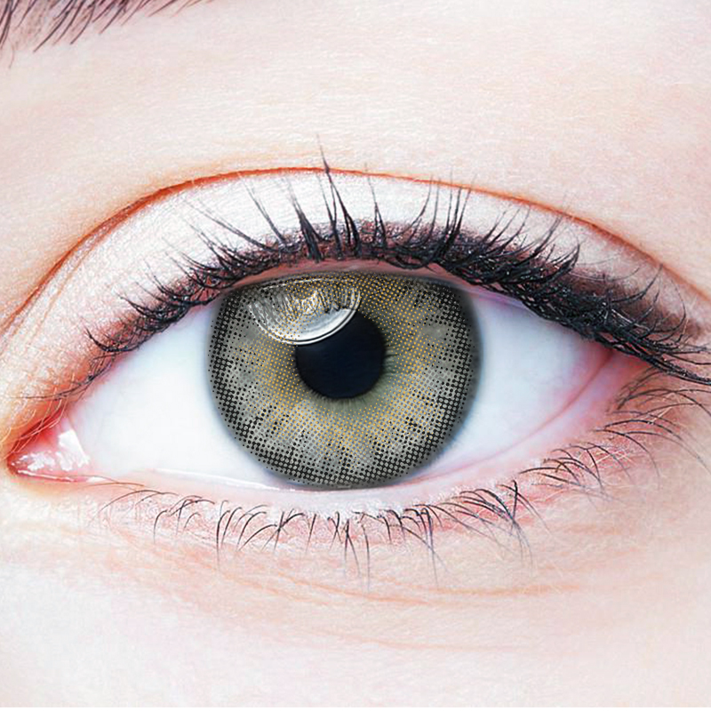 NEBULALENS Oman Grey Yearly Prescription Colored Contact Lenses - NEBULALENS