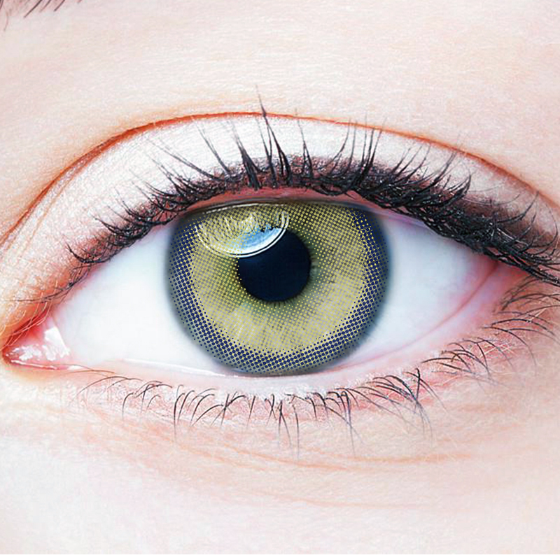 NEBULALENS lemon Green Yearly Prescription Colored Contact Lenses - NEBULALENS