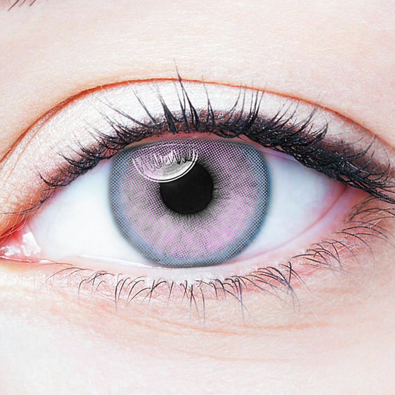 NEBULALENS Small Bulb Purple Yearly Prescription Colored Contact Lenses - NEBULALENS