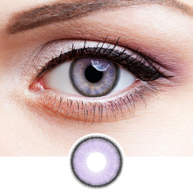 NEBULALENS Mud Purple Yearly Prescription Colored Contact Lenses(0.00) - NEBULALENS