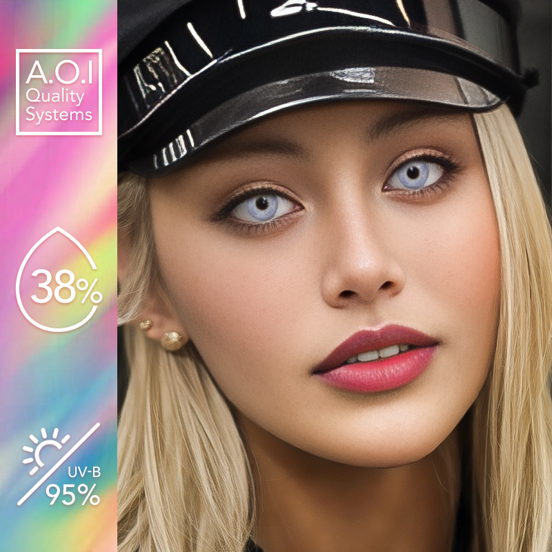 NEBULALENS Blue Butterfly Yearly Prescription Colored Contact Lenses - NEBULALENS