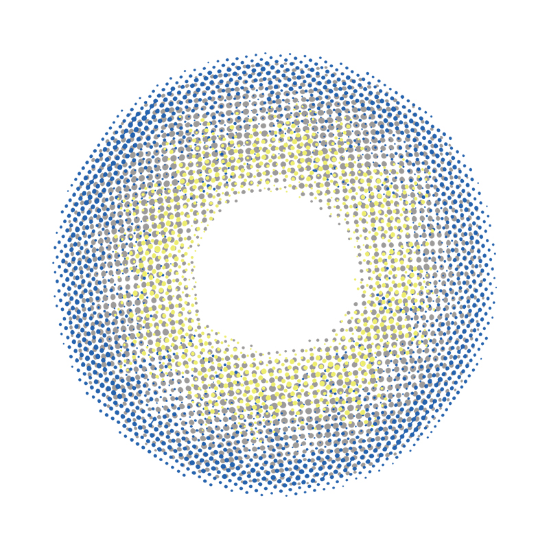 NEBULALENS Little Wild Cat Blue Yearly Prescription Colored Contact Lenses - NEBULALENS