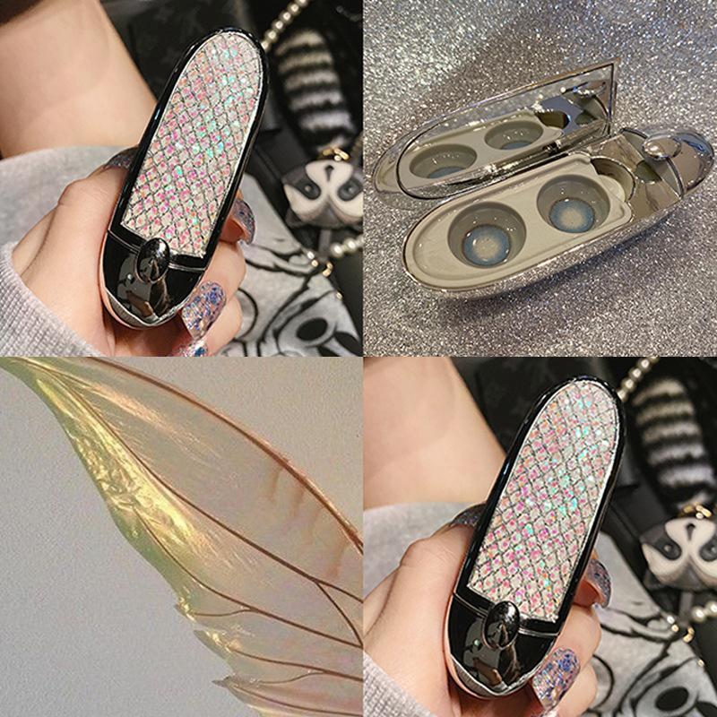 Lipstick Lens Case Shiny Colored Contact Lens Box - NEBULALENS