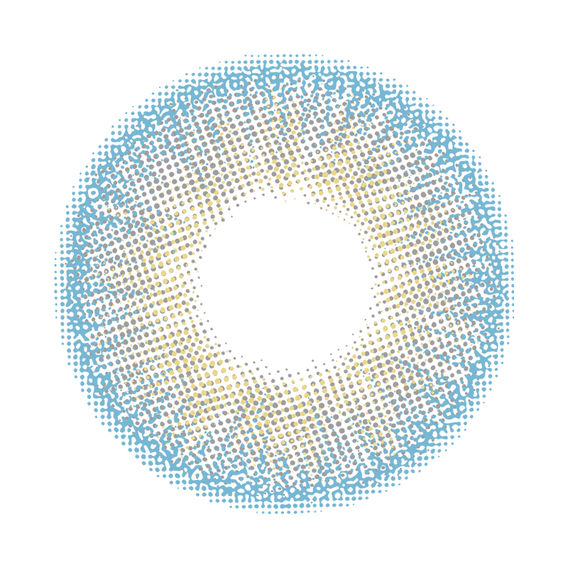 NEBULALENS Small Pineapple Gray Yearly Prescription Colored Contact Lenses（0.00） - NEBULALENS