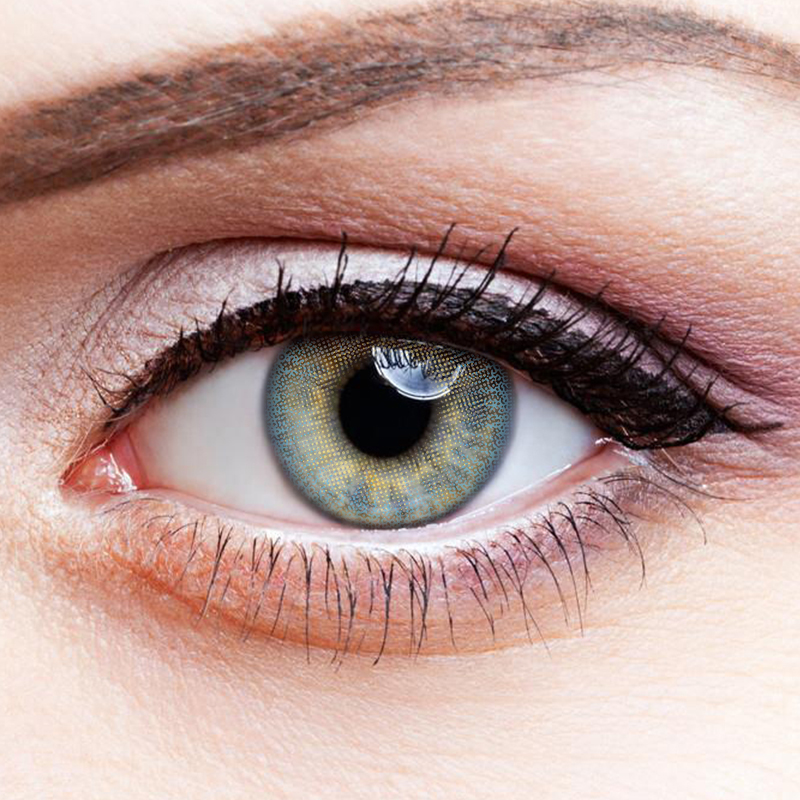 NEBULALENS Small Pineapple Gray Yearly Prescription Colored Contact Lenses（0.00） - NEBULALENS