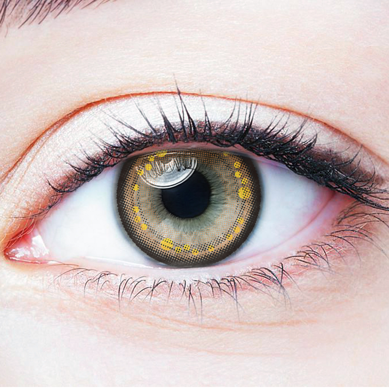 NEBULALENS Dream Red Brown Yearly Prescription Colored Contact Lenses - NEBULALENS