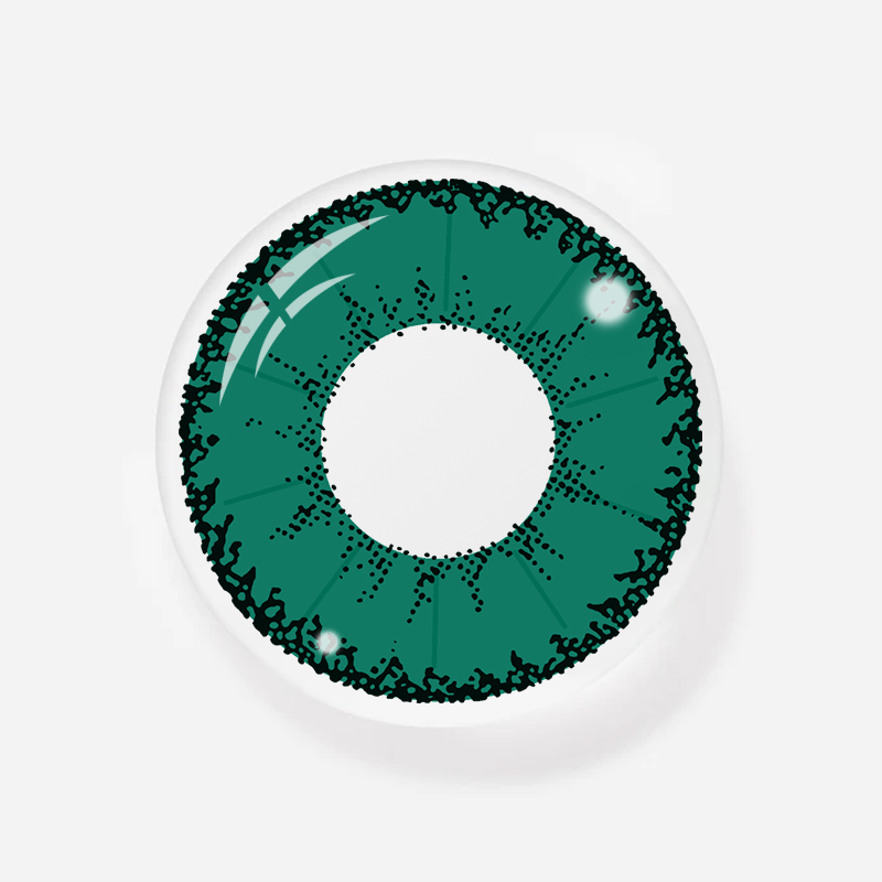 NEBULALENS Little Devil Green Colored Contact Lenses - NEBULALENS