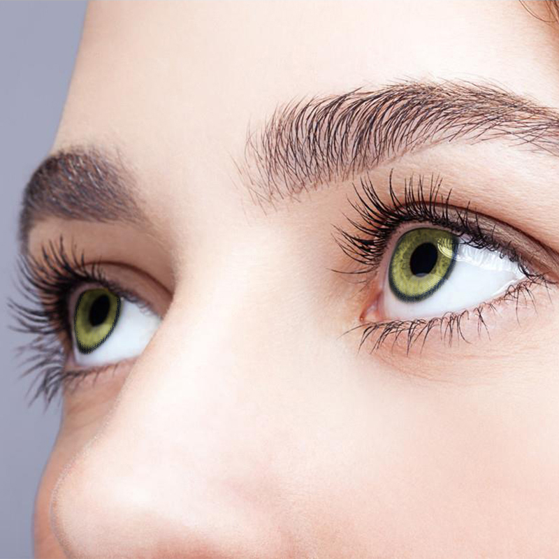 NEBULALENS lemon Green Yearly Prescription Colored Contact Lenses - NEBULALENS