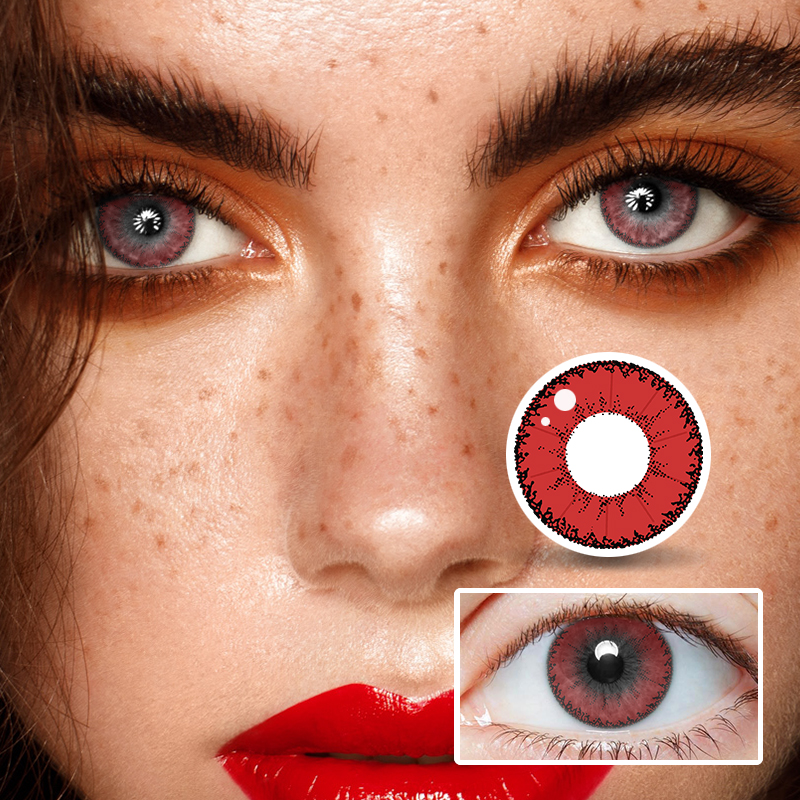 NEBULALENS Little Devil Red Colored Contact Lenses - NEBULALENS