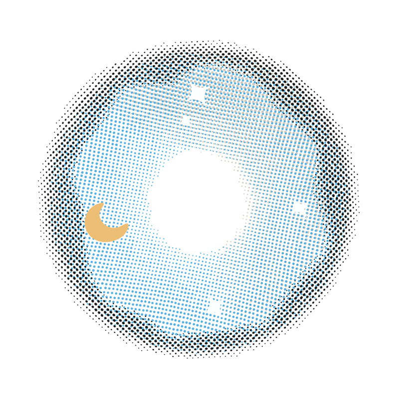 NEBULALENS Starry Blue Yearly Prescription Colored Contact Lenses - NEBULALENS