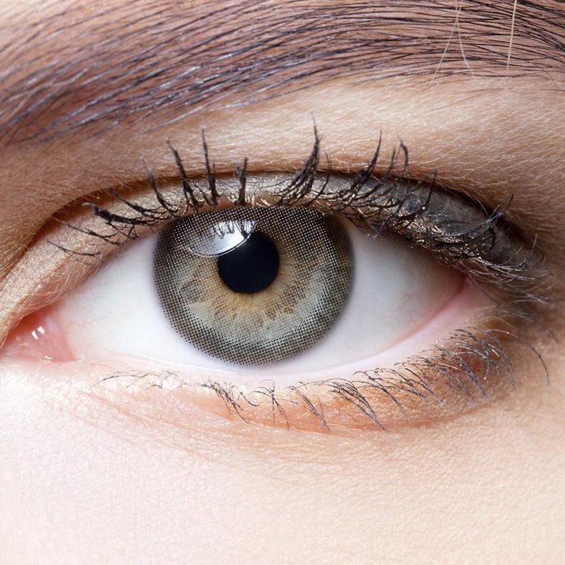 NEBULALENS Fragrant Honey Ash Yearly Prescription Colored Contact Lenses - NEBULALENS