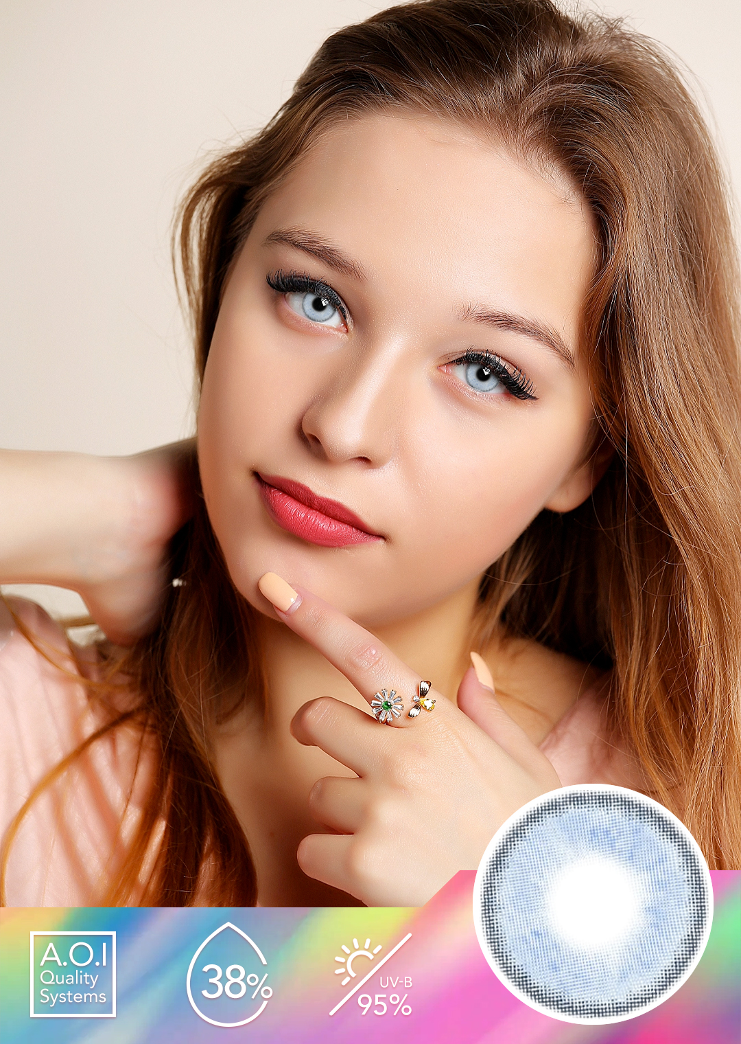 NEBULALENS Maya Blue Yearly Prescription Colored Contact Lenses - NEBULALENS