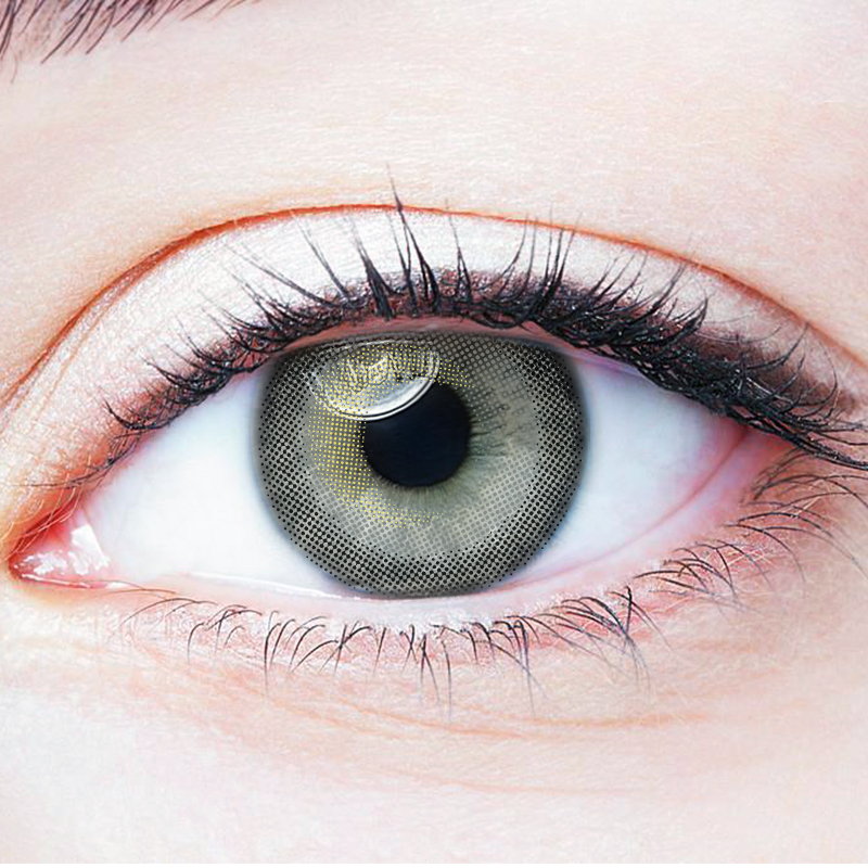 NEBULALENS Custard Grey Yearly Prescription Colored Contact Lenses - NEBULALENS